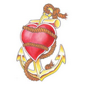 Heart and Anchor Temporary Tattoo